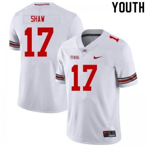 Youth Ohio State Buckeyes #17 Bryson Shaw White Nike NCAA College Football Jersey Supply LLI7544QC